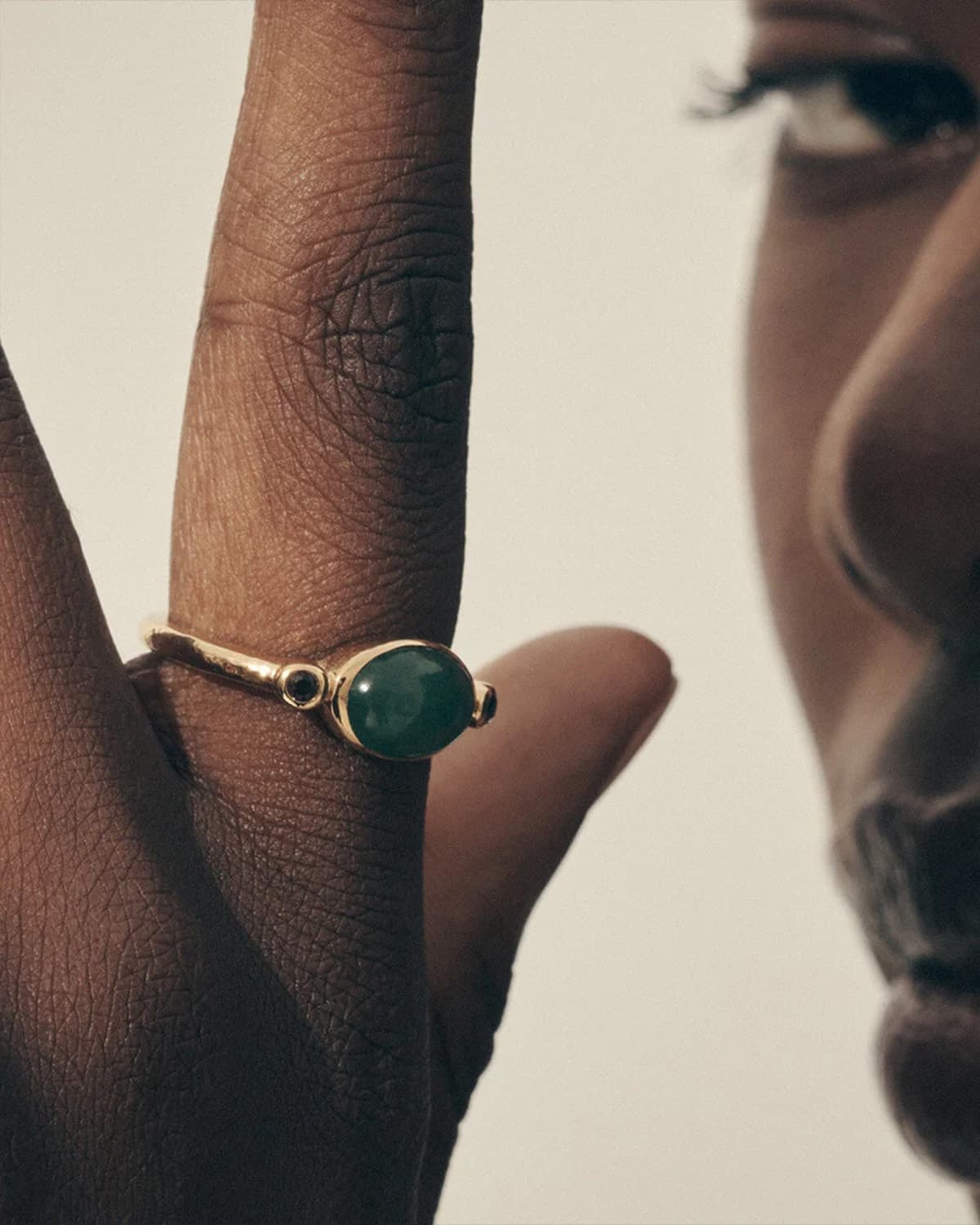 Alba Hoops Onyx Gold Vermeil